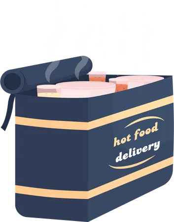 Bolsa de entrega de comida caliente  Ilustración