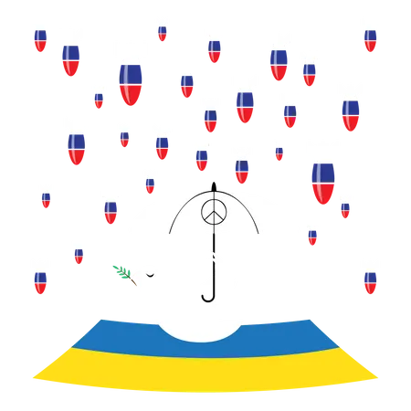 Bomb attack on Ukraine  Illustration