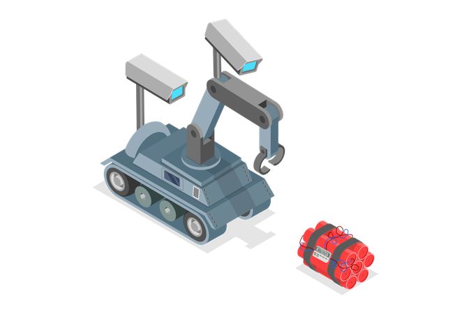 Bomb-disposal Robot  Illustration