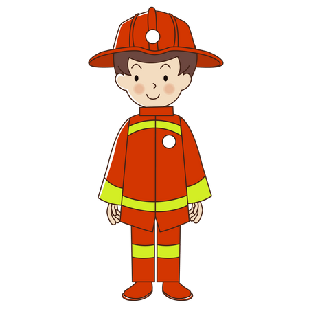 Homem bombeiro  Ilustração