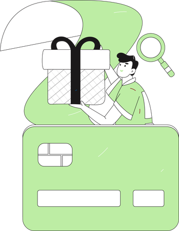 Bon de carte de crédit  Illustration