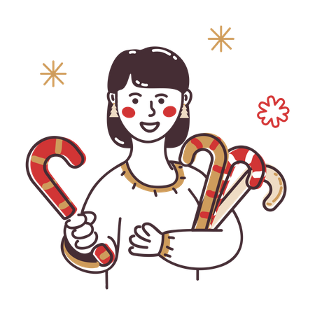 Bonbons de Noël  Illustration