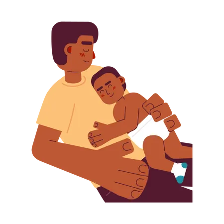 Bond between father and child  Illustration