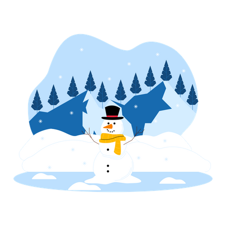 Boneco de neve  Ilustração