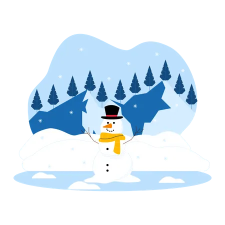 Boneco de neve  Ilustração