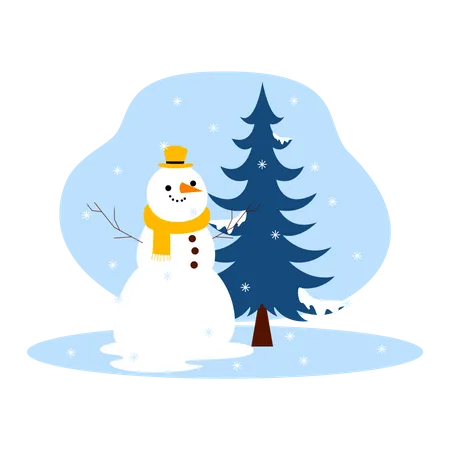 Boneco de neve  Ilustração