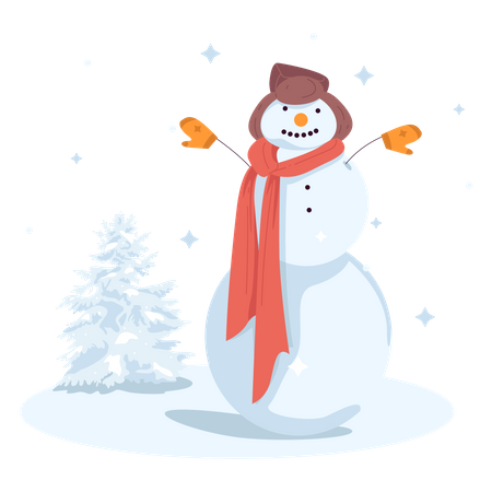 Boneco de neve  Ilustração