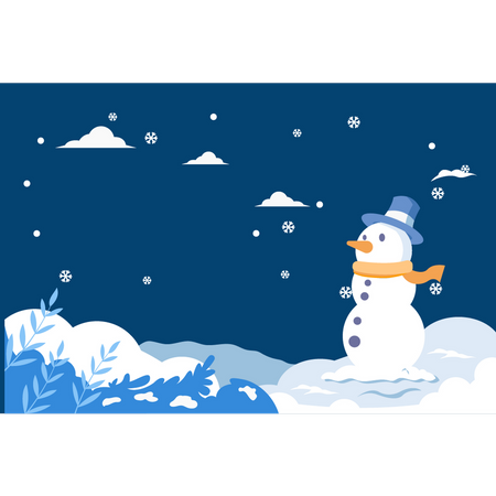 Boneco de neve  Ilustração