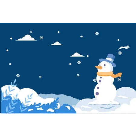 Boneco de neve  Ilustração