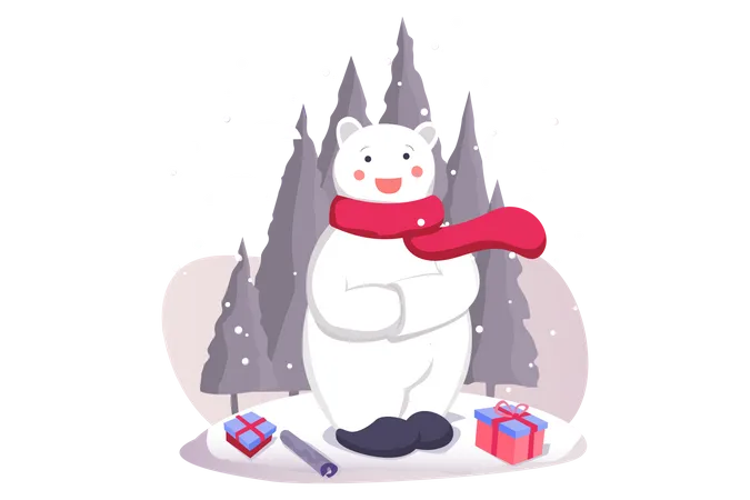 Boneco de neve de natal  Ilustração