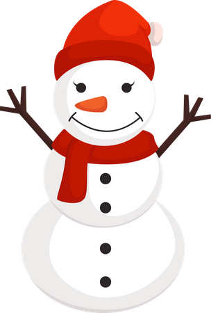 Boneco de neve de natal  Ilustração