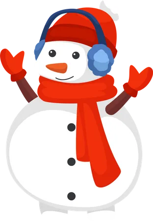 Boneco de neve de natal  Ilustração