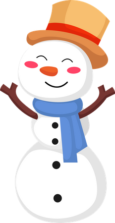 Boneco de neve de natal  Ilustração