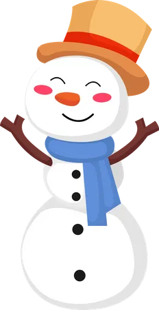 Boneco de neve de natal  Ilustração