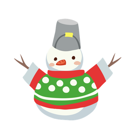 Personagem boneco de neve  Ilustração