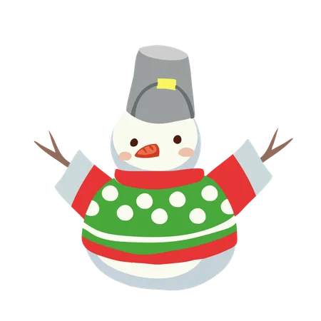 Personagem boneco de neve  Ilustração