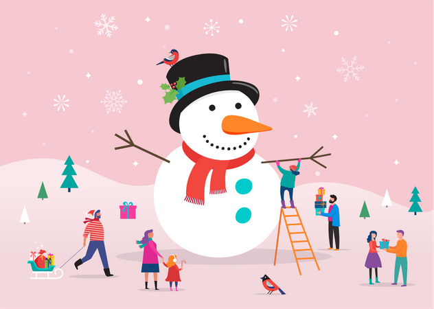 Bonhomme de neige  Illustration