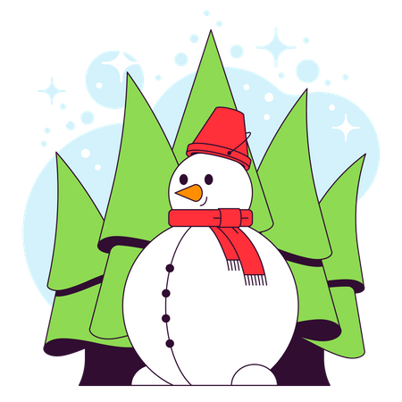 Bonhomme de neige  Illustration