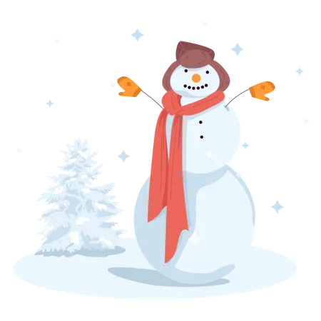 Bonhomme de neige  Illustration