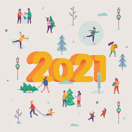 Bonne année 2021  Illustration