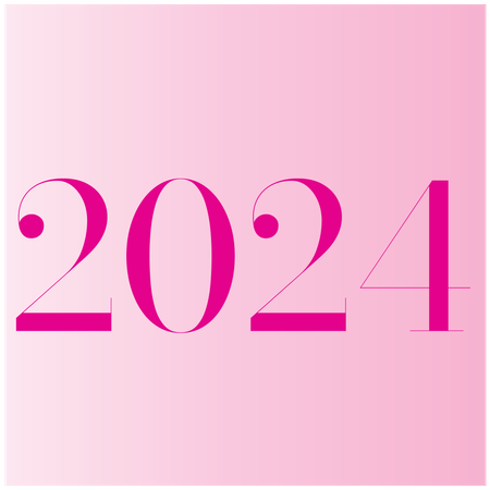 Bonne année 2024 police et typographie  Illustration