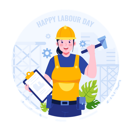 Joyeuse fête du Travail  Illustration