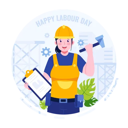 Joyeuse fête du Travail  Illustration