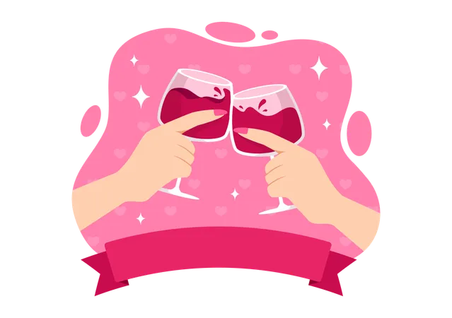 Bonne fête Galentine  Illustration