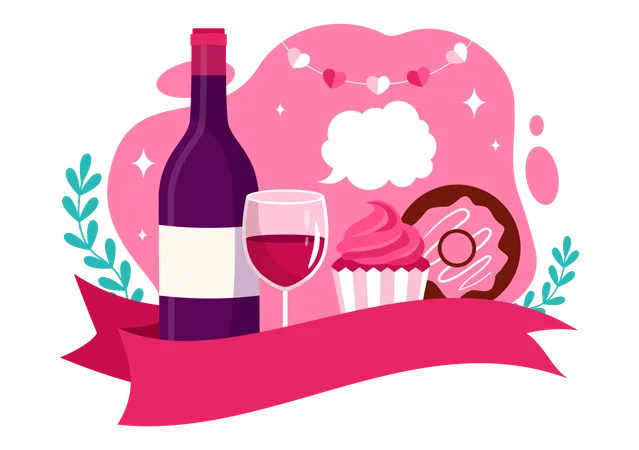 Bonne fête Galentine  Illustration