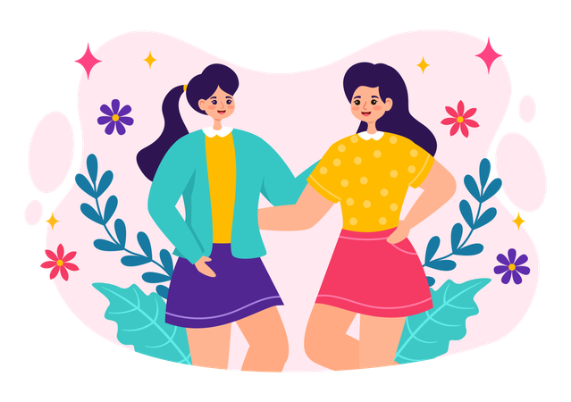 Bonne fête Galentine  Illustration