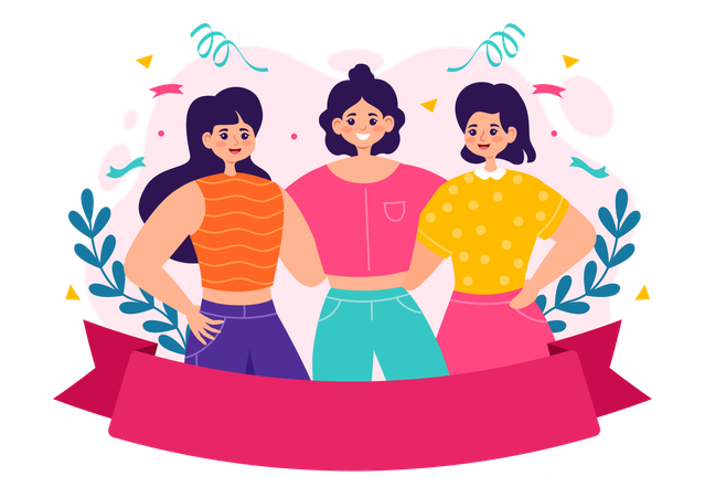 Bonne fête Galentine  Illustration