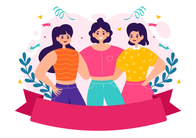 Bonne fête Galentine  Illustration