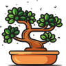 illustration bonsai