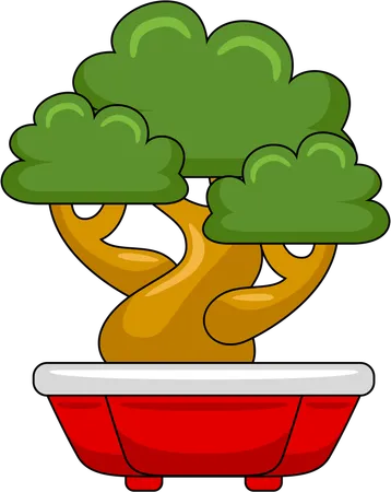 Bonsai Baum  Illustration