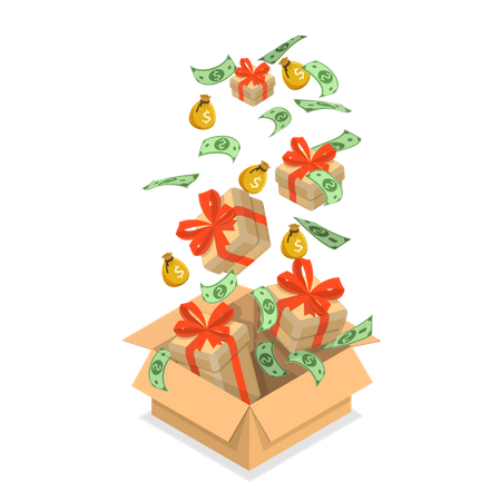 Bonus Reward Prize or Jackpot  Illustration