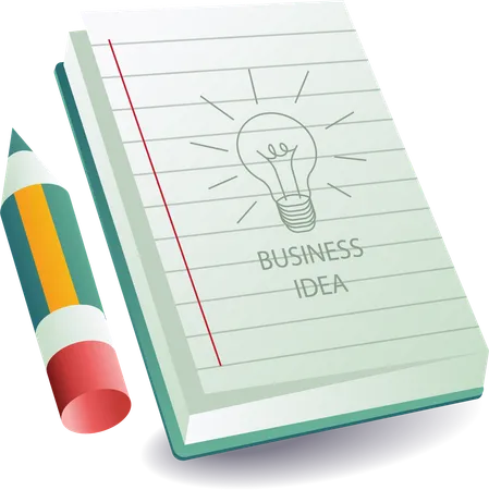 Book about business development ideas  Illustration