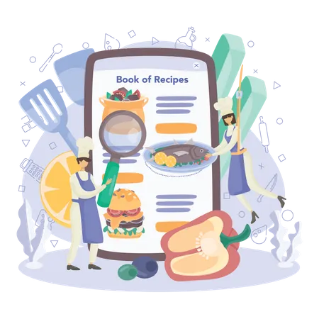 Book of Food Recipes  Illustration