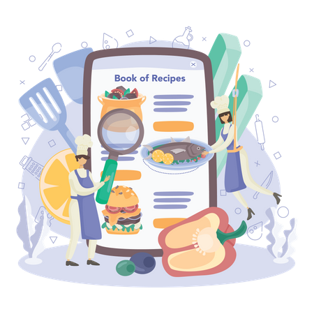 Book of Food Recipes  일러스트레이션