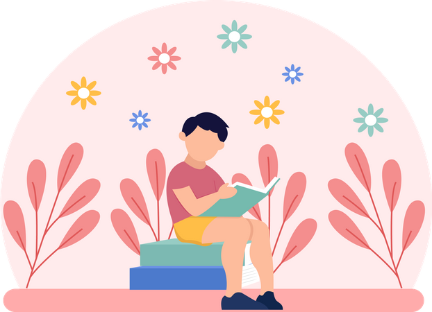 Book Reader Illustration