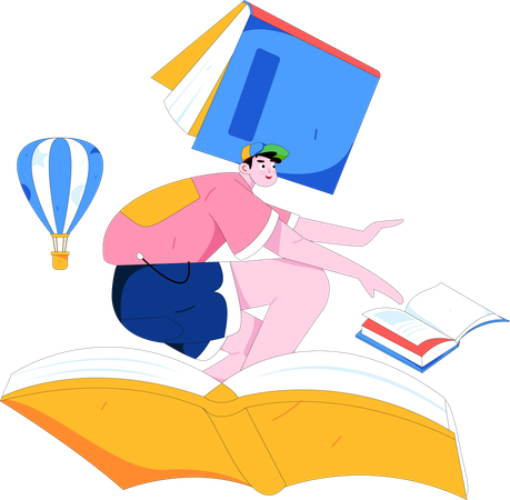 Book Reader  Illustration