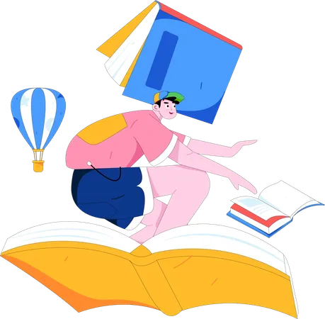 Book Reader  Illustration