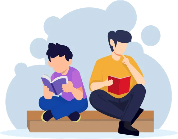 Book Reader  Illustration