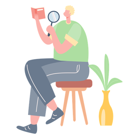 Book Reader Reading Book  Illustration