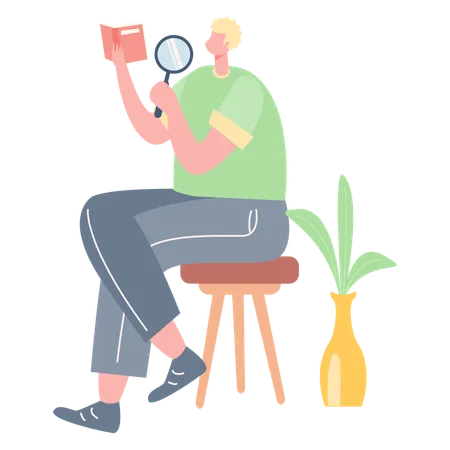 Book Reader Reading Book  Illustration