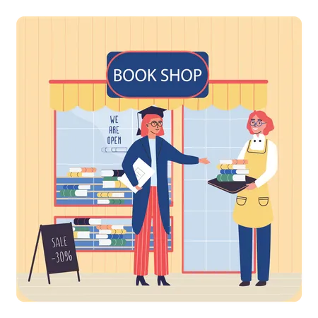 Book shop  Illustration