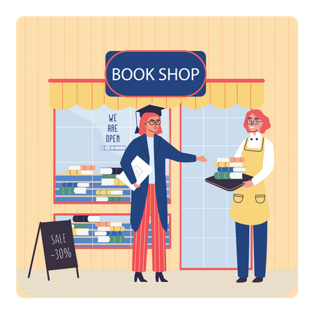 Book shop  Illustration