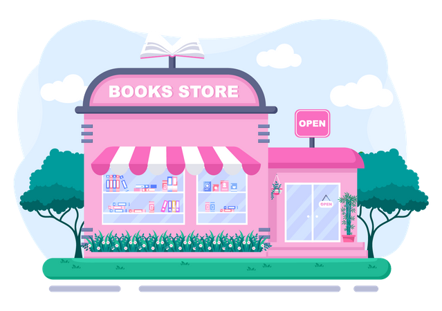 Book Shop  Illustration