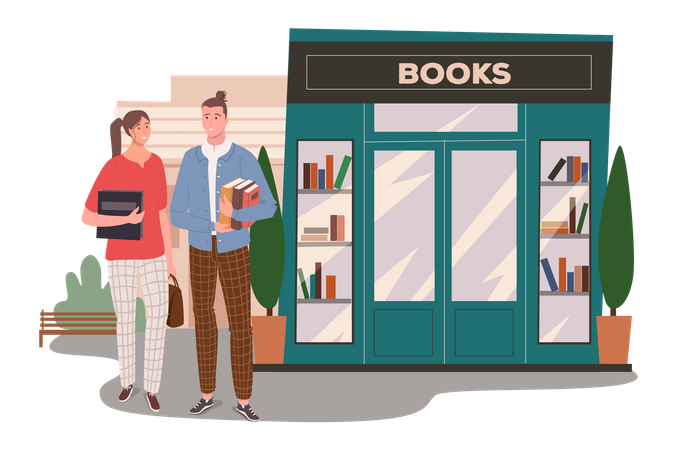 Book Shopping Store  Illustration