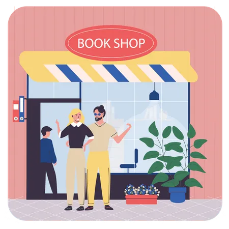 Book Shopping Store Illustration