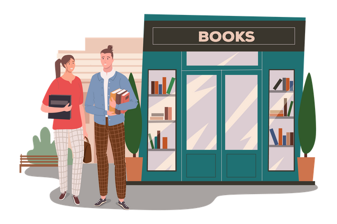 Book Shopping Store  Illustration